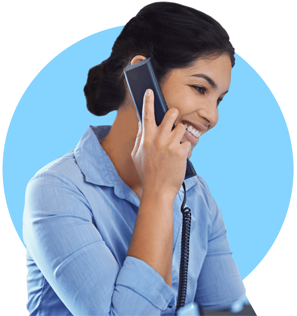 ElevateFeaturesImage2 woman smiling on the phone