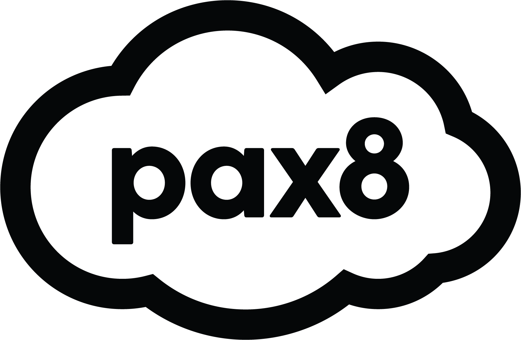 pax8-logo-black Black PAX East logo with interlocking circular design